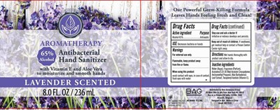 Image Description (Aromatherapy Hand Sanitizer Lavender 65vv 236 mL)
